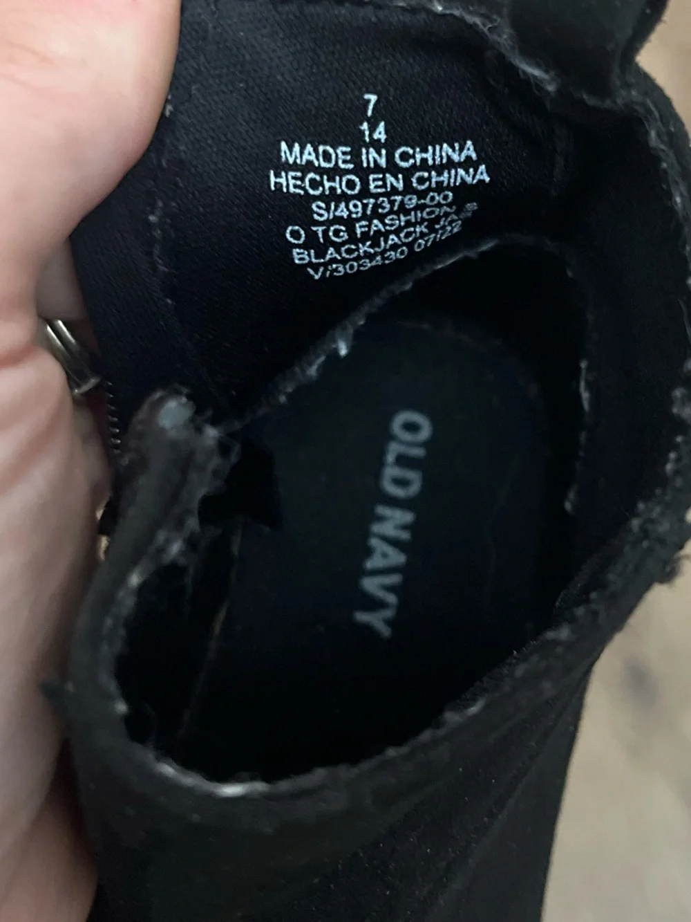 Old Navy Black Kids Ankle Boots